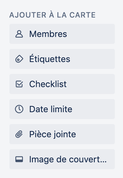 Fonction des cartes sur Trello