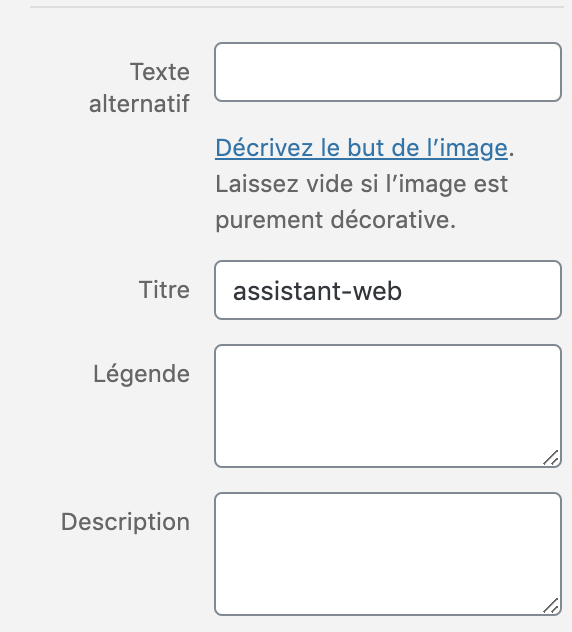 Renseigner le texte ALT d'une image