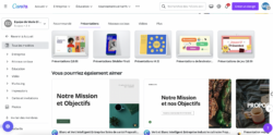 modèles présentation sur canva 