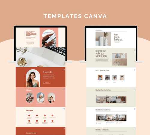 template site internet canva