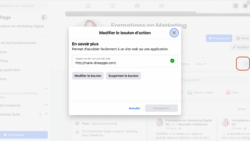 tutoriel modifier bouton appel à l'action page facebook