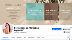 exemple page facebook professionnelle optimisée